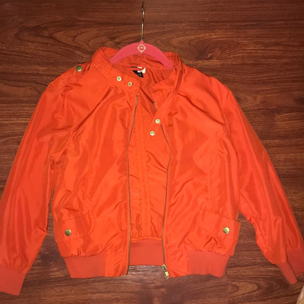 Orange Bomber Jacket